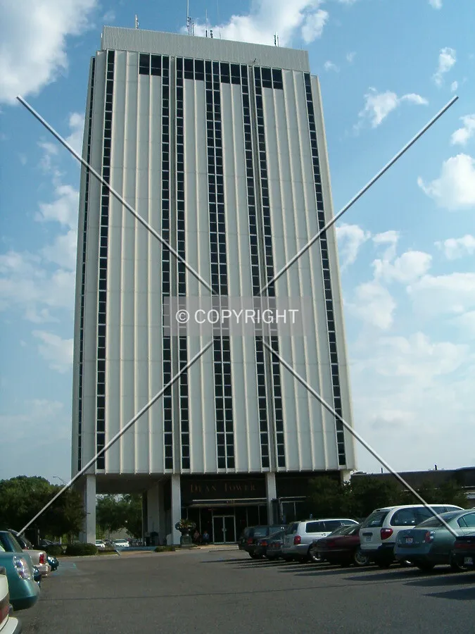 View from parking lot looking north