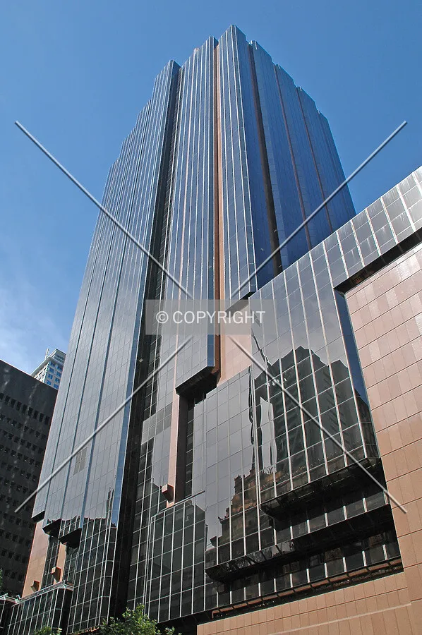 Looking up the southwest corner