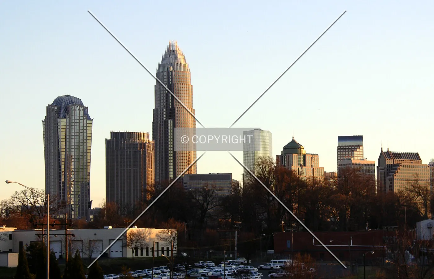 Uptown core from the northwest