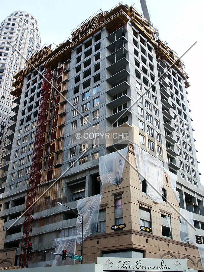 Looking up the northwest corner
