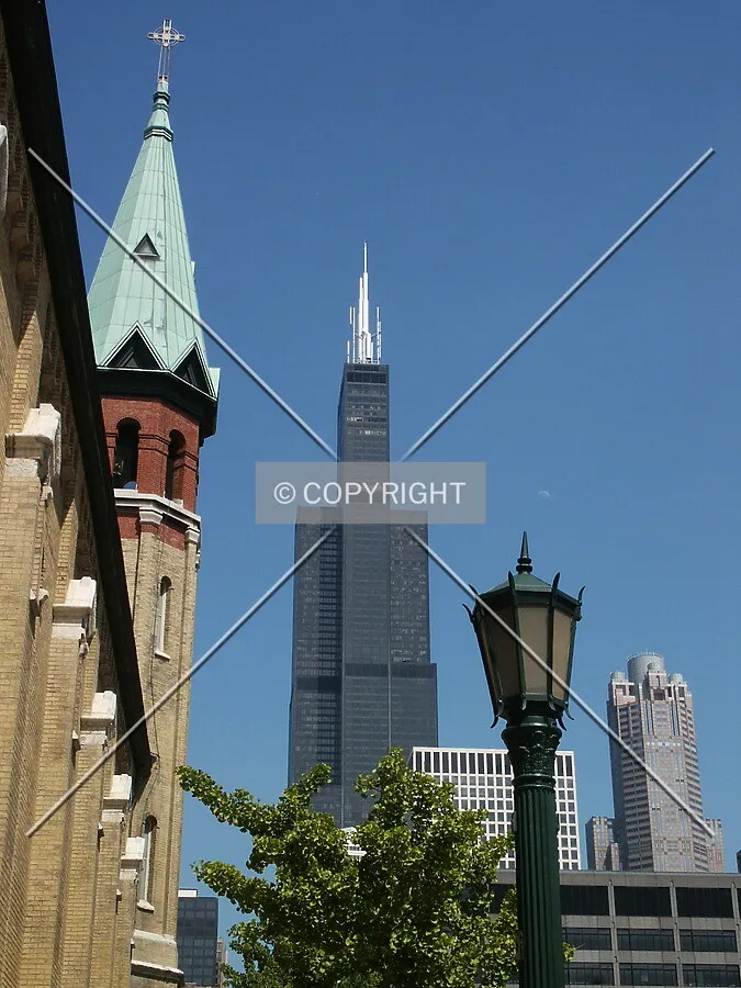 View from the west with Old St. Patrick's Church