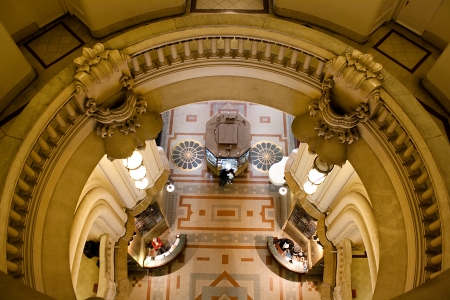 View from the fourth floor to the lobby