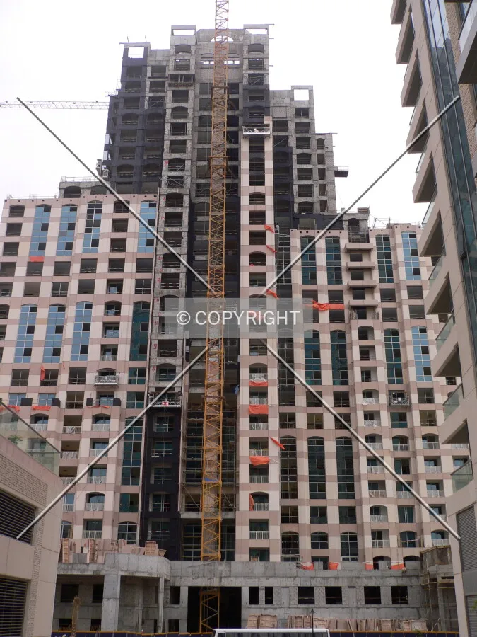 View from inside the complex across the street