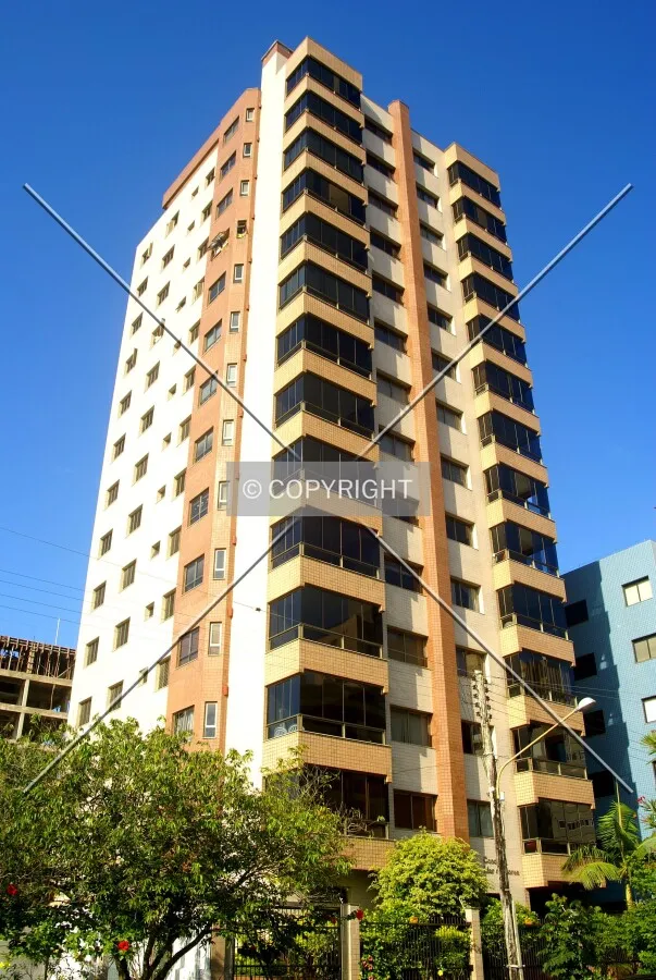 Looking up from across Leonardo Truda Street