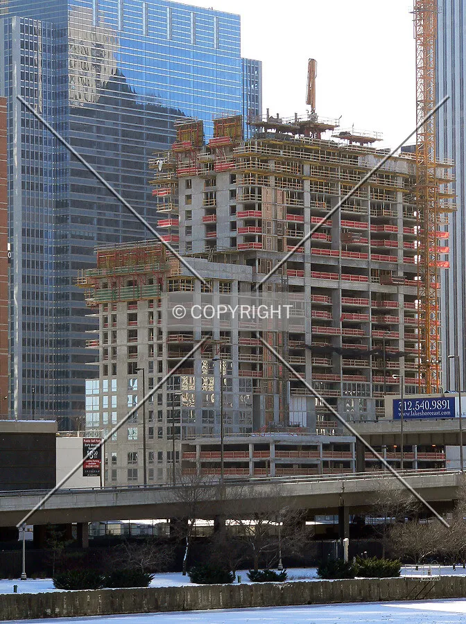 View to the southwest from lower level Lakeshore Drive