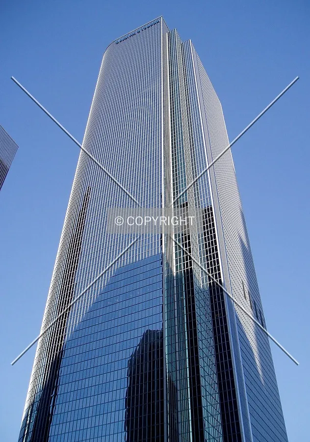 Looking up from the northwest on South Grand Avenue