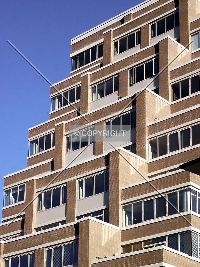 Terraces on the north facade