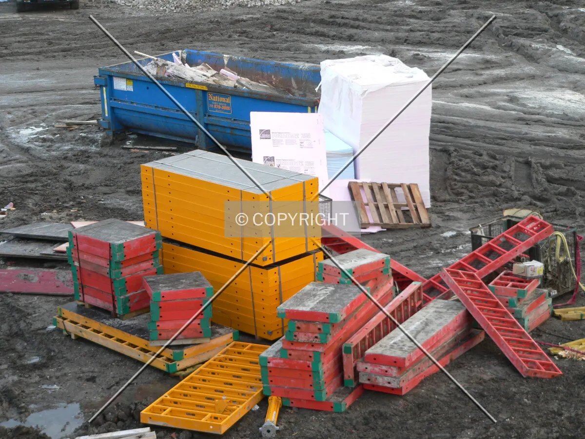 Formwork and rigid foam board insulation