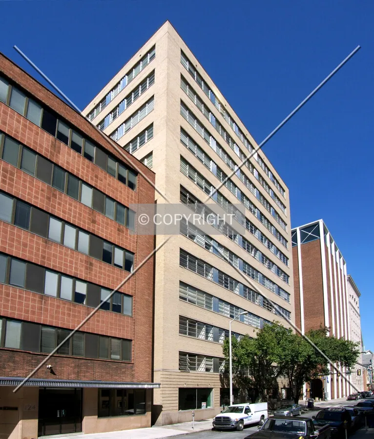 View from the south on Pine Street