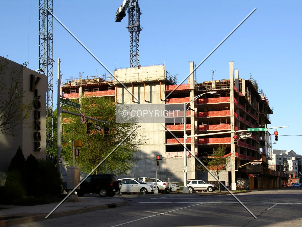 Looking north from South Poplar Street