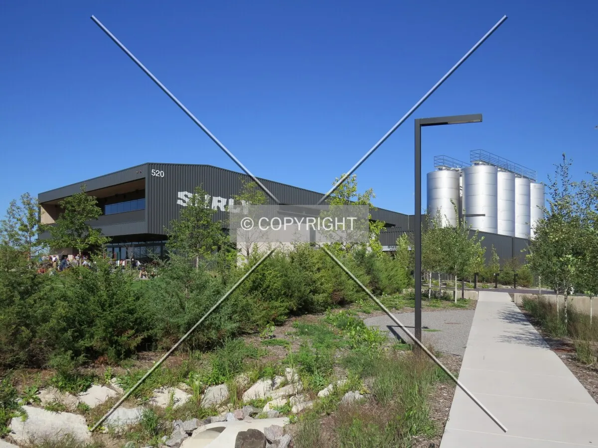 View to the northeast along the main entrance walkway