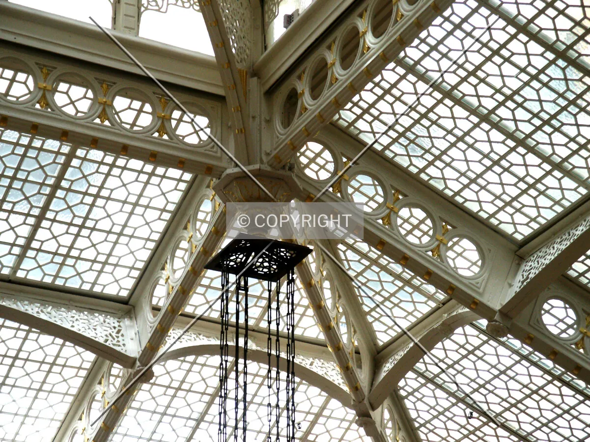 Ceiling detail over the lobby