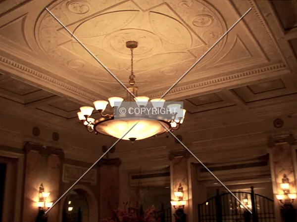 Chandelier in the lobby