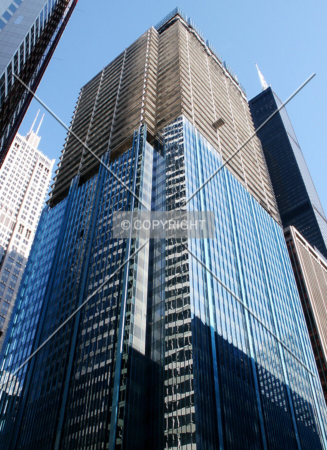 Looking up the northwest corner