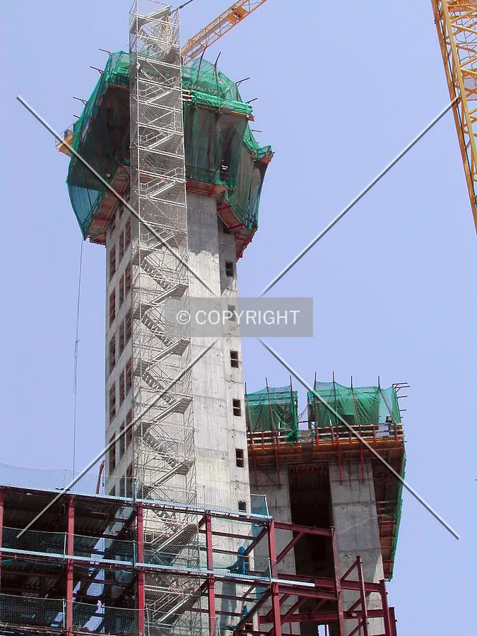 Highest concrete core seen from west