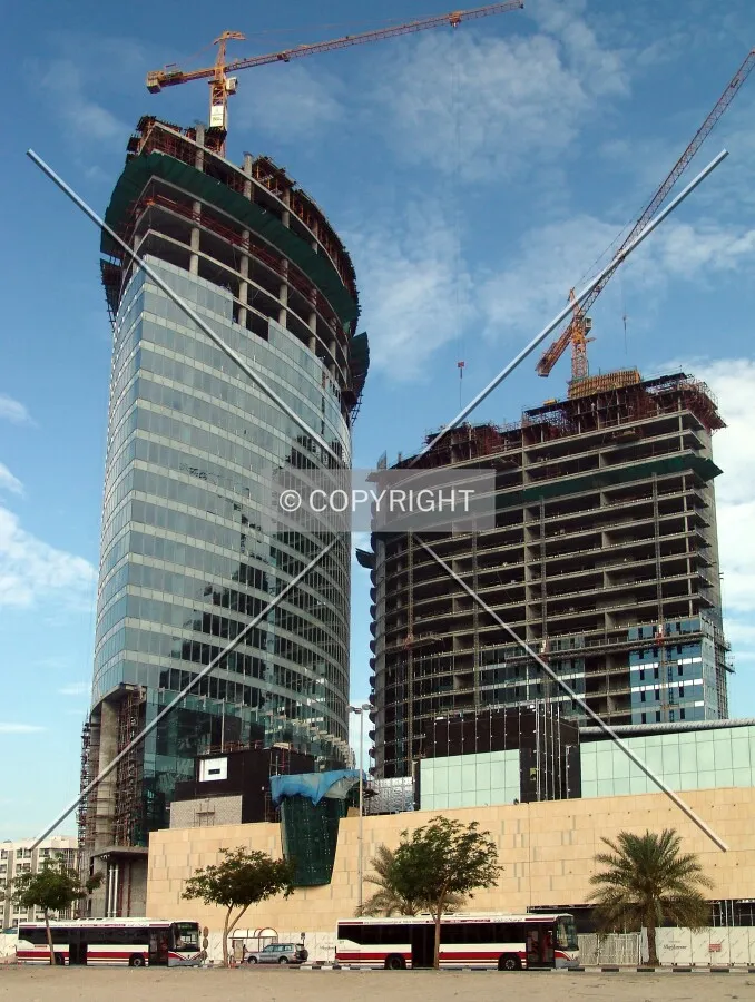 Construction process as seen from World Trade Center Road