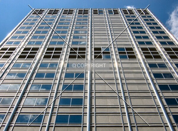 Looking up from 3rd Avenue SW
