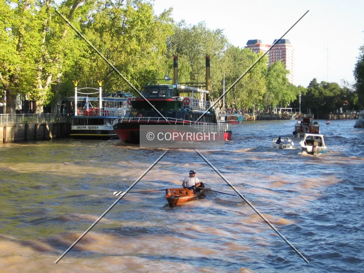 River and boats