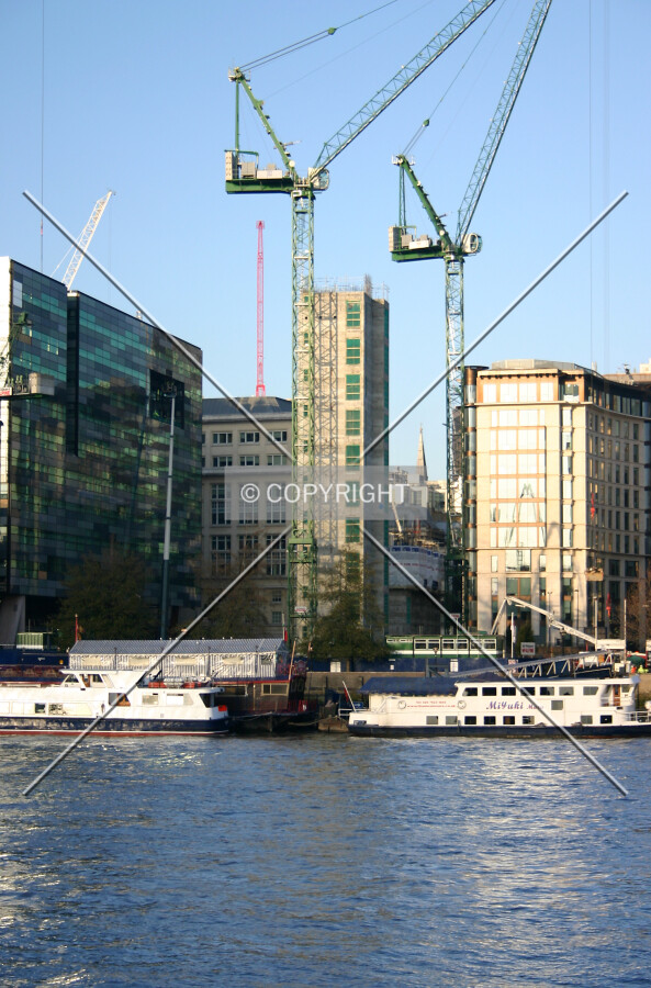 View north of a core from across the Thames