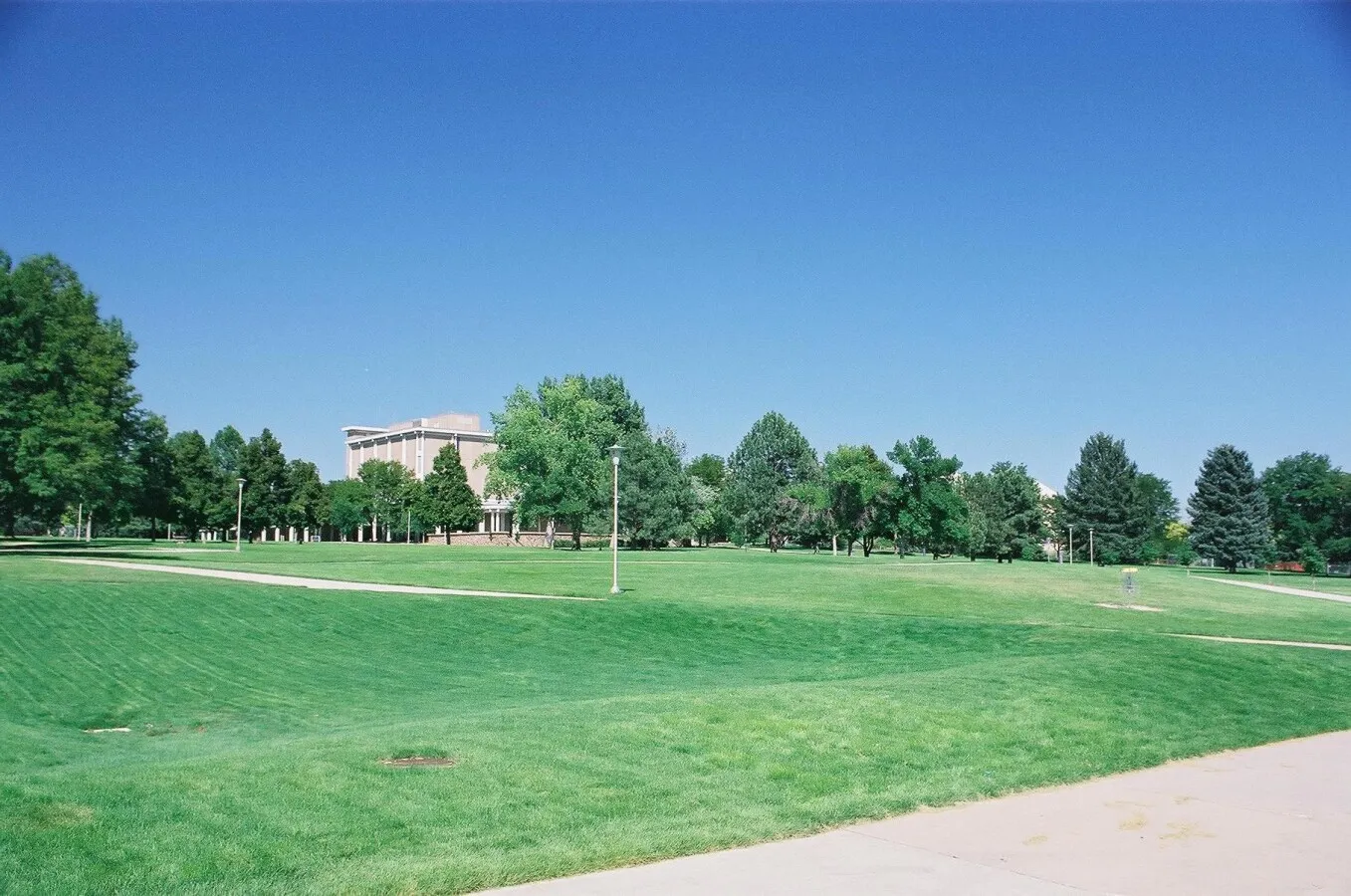 Looking northeast across campus