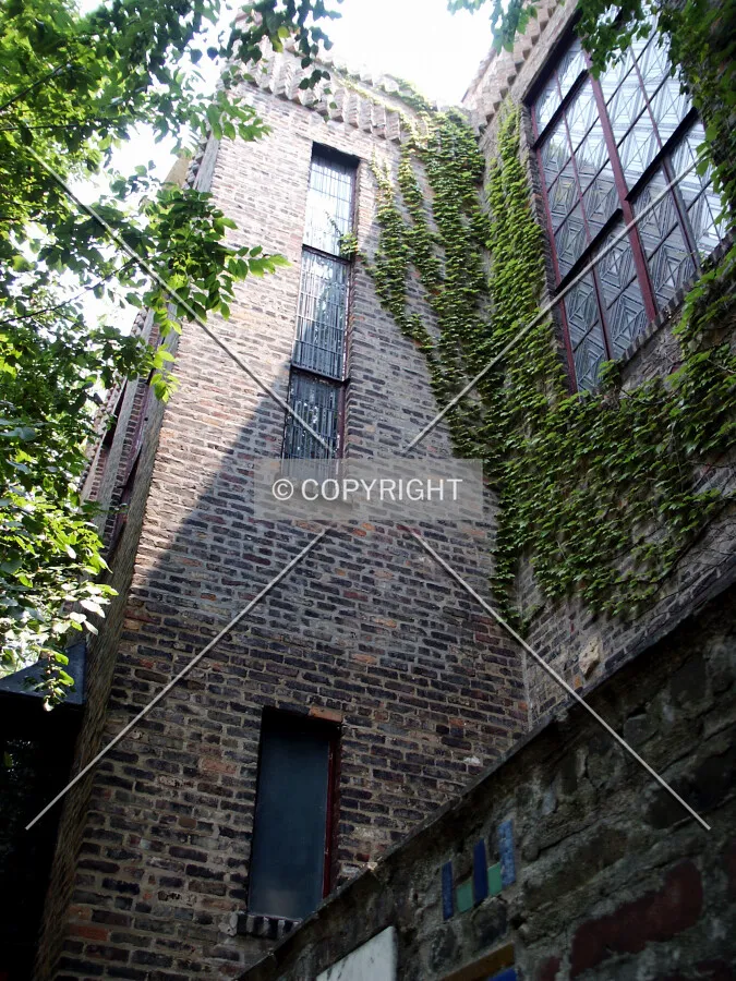 Looking up the north facade from Burton Place