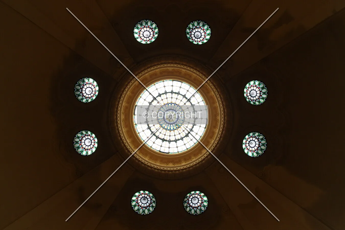 Interior vew of the central dome
