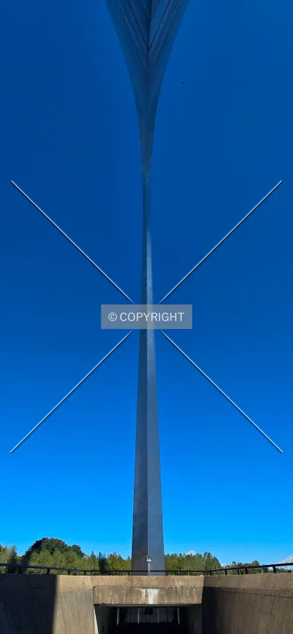 Looking up from the south leg, Sunday, October 4, 2026