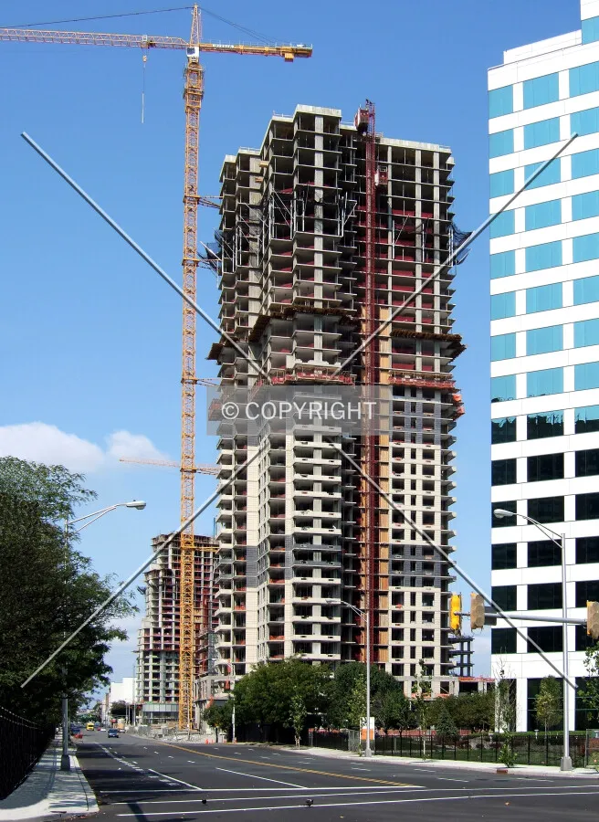 View from the southeast showing Grove Pointe, Columbus Plaza, and One Evertrust Plaza
