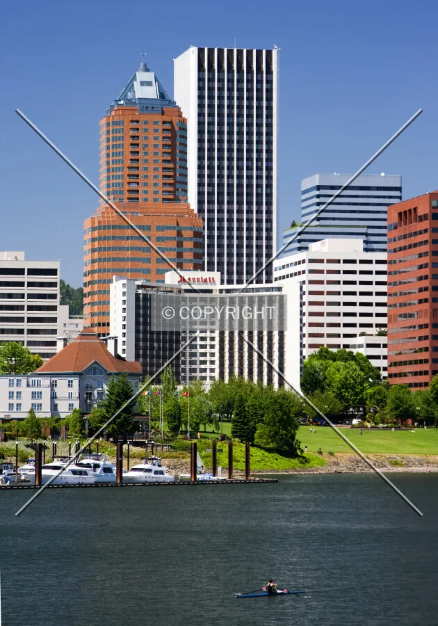 As seen from across the Willamette River