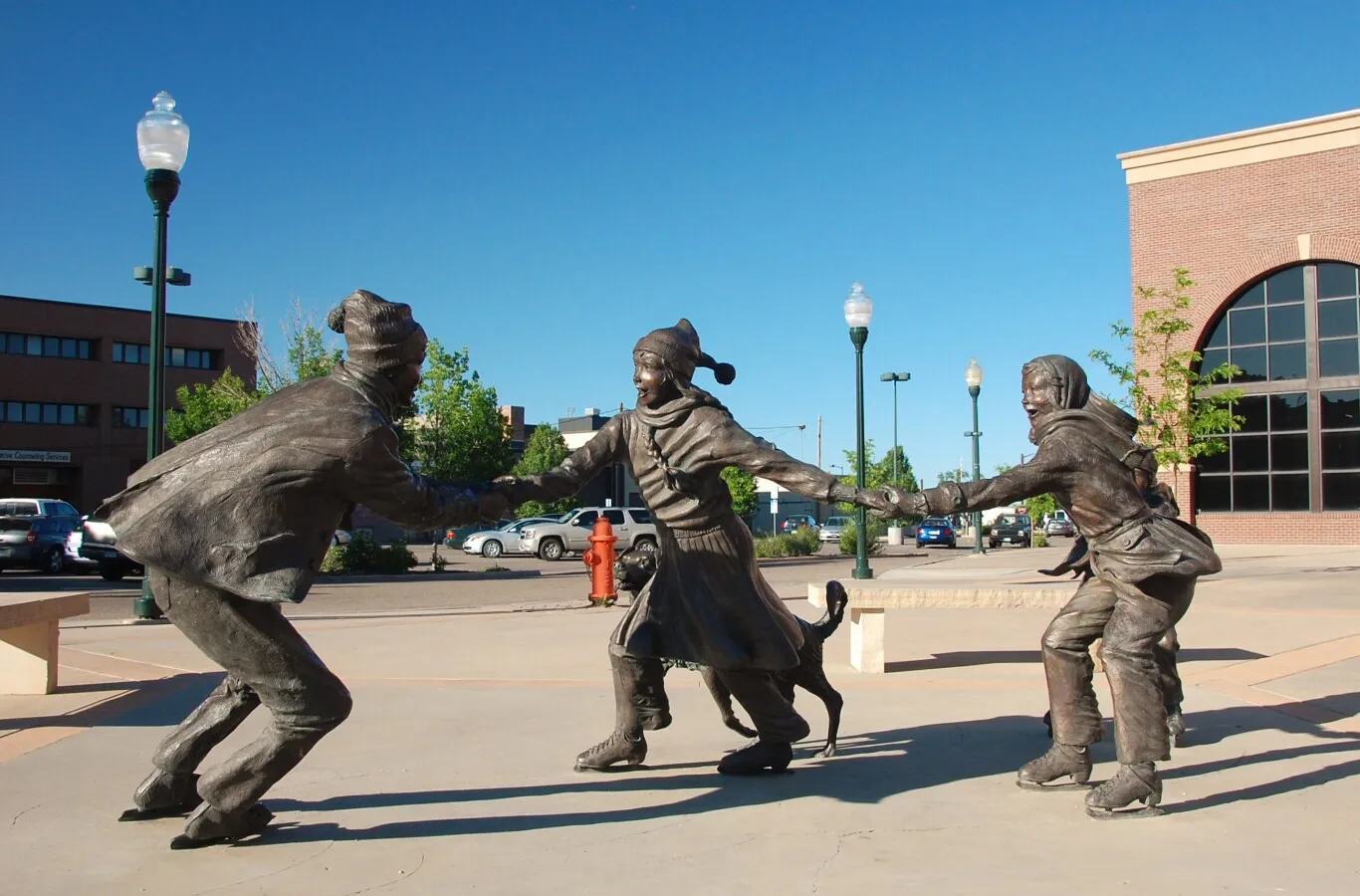 Sculpture in the front plaza