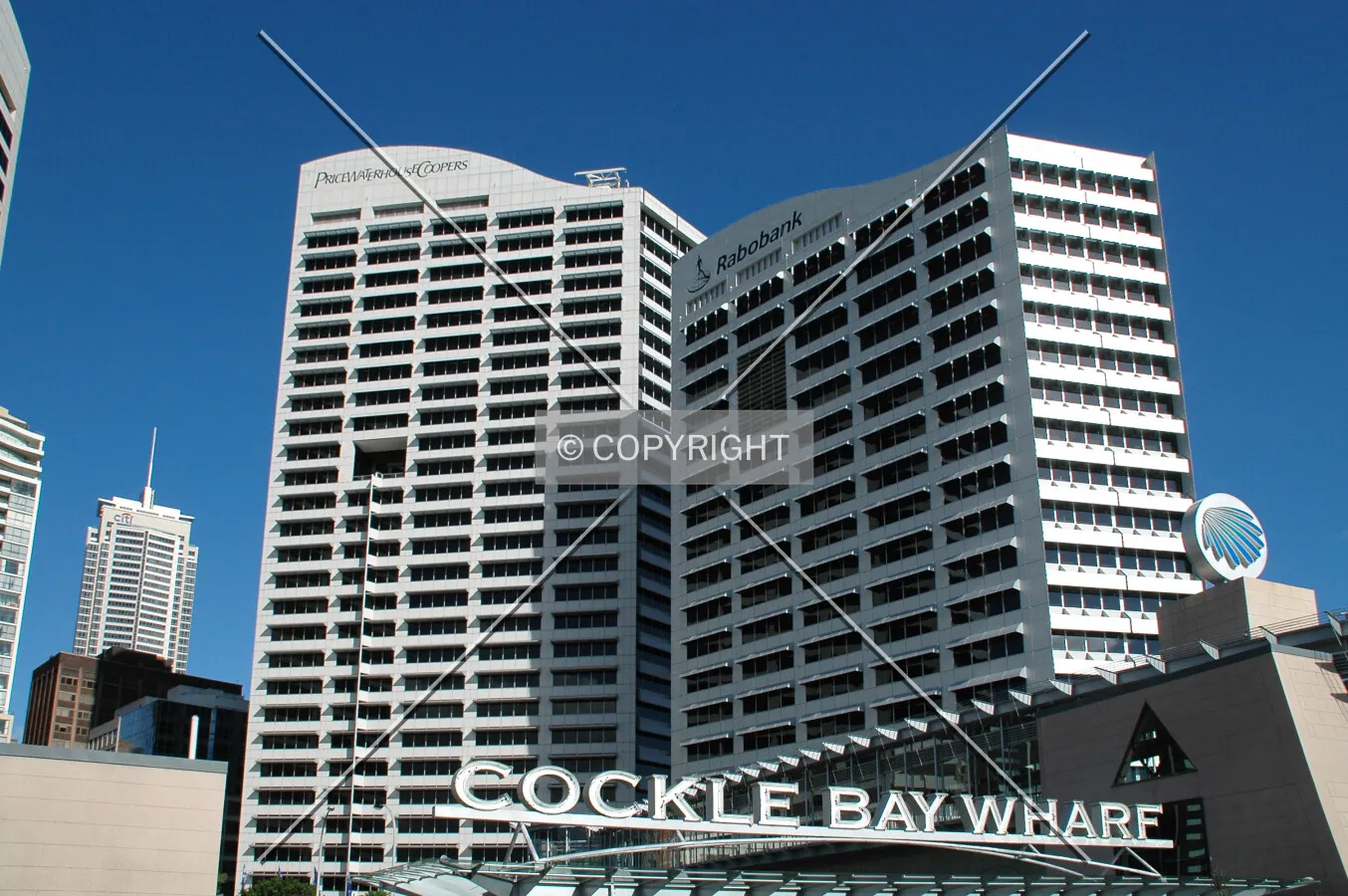 As seen from Cockle Bay Wharf