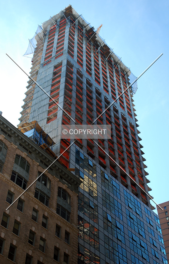 Looking up from Greenwich Street