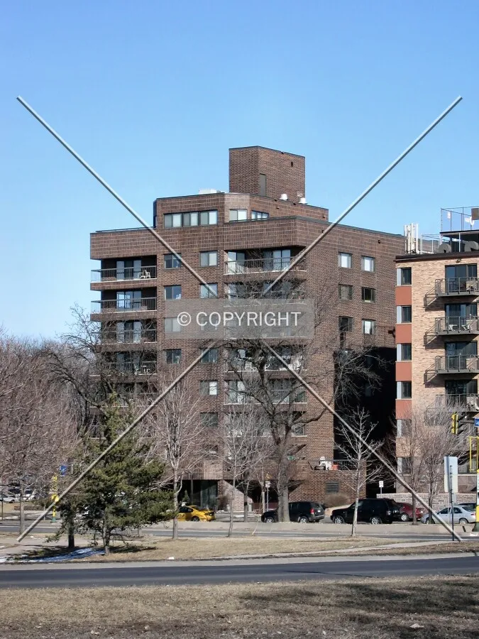 View to the northeast across Lake Street and Lagoon Avenue