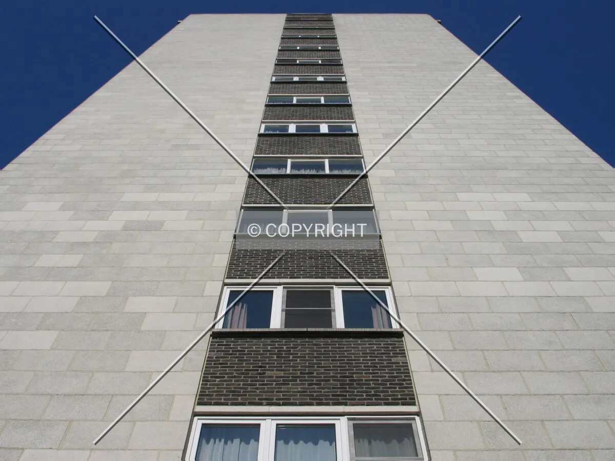 Looking up from the south