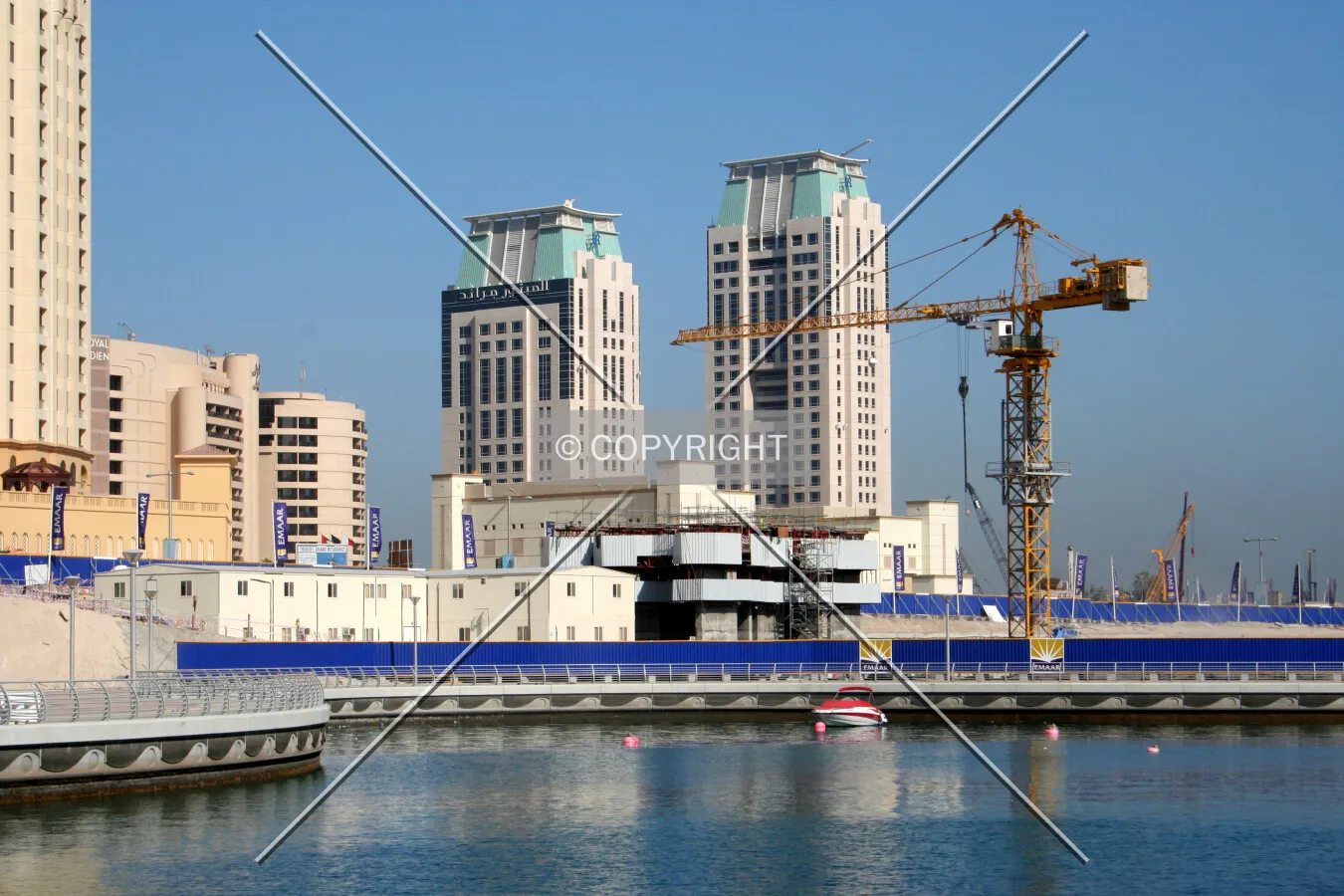 View from across the marina