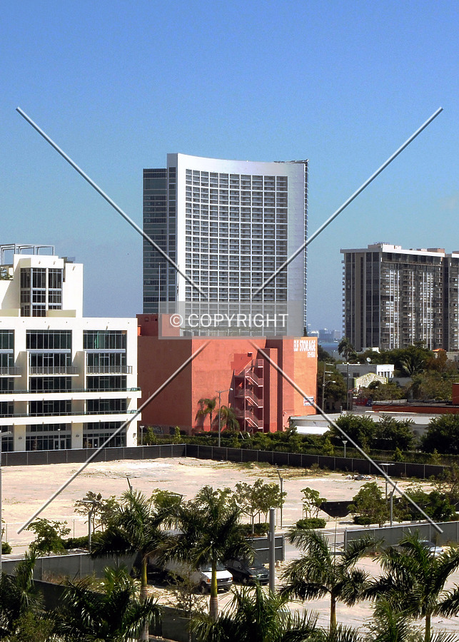 View from the southwest atop a parking garage