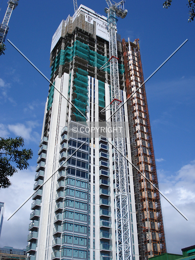 The tower continues to climb skywards with the cladding not far behind