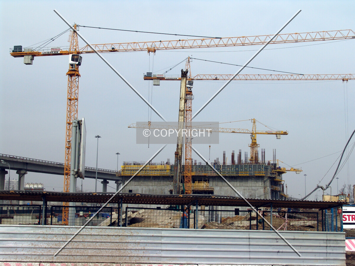 Cranes at the construction site