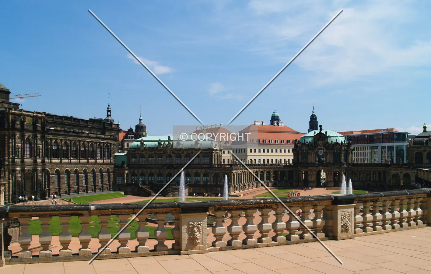 A view from the terrace on the first floor toward the Glockenspielpavillon