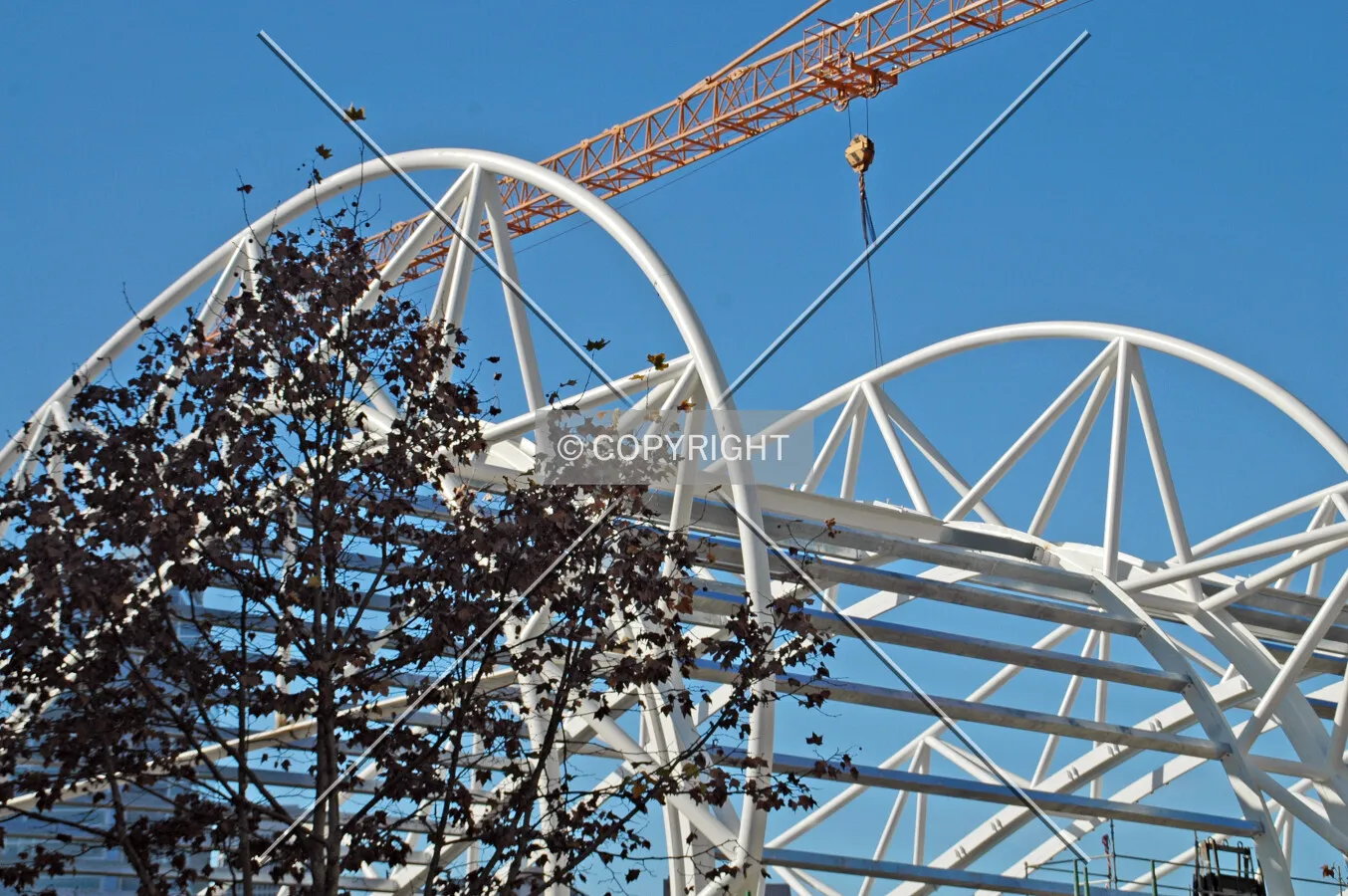 Top of the truss arches
