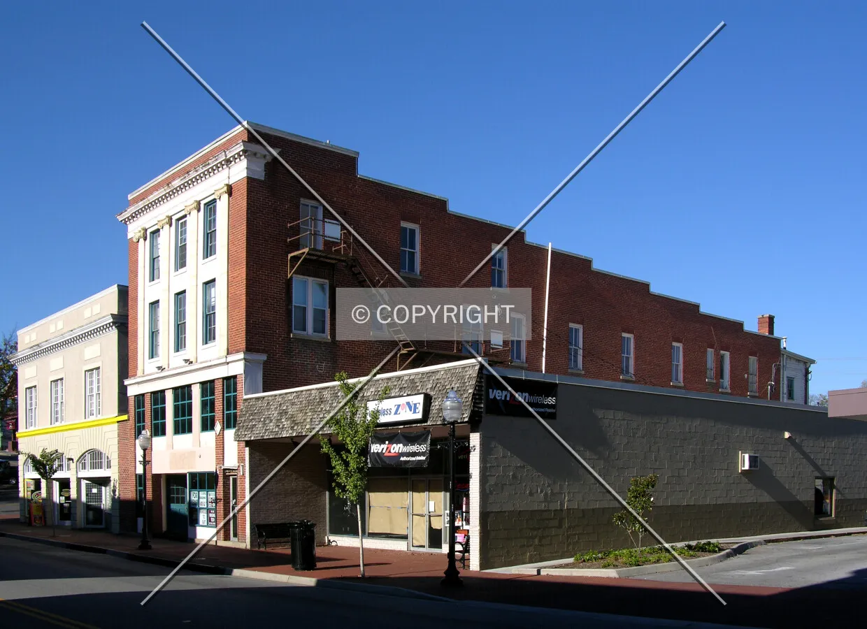 From across North Main Street to the southeast