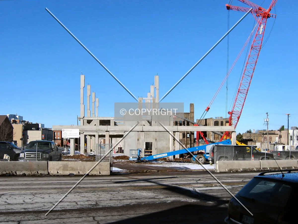 View to the northwest across Central Avenue SE