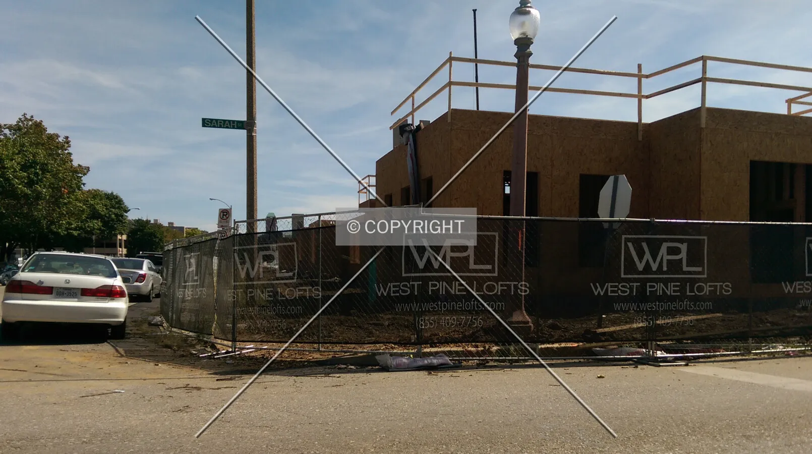 View from the northwest during construction; September 24, 2014