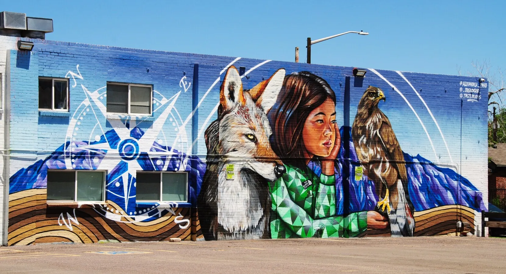 Mural on a nearby building