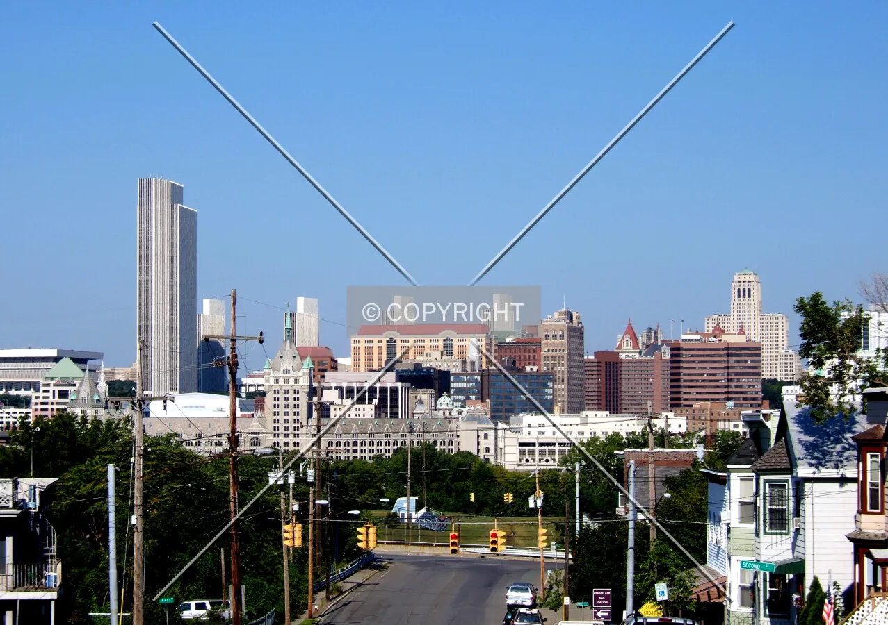 Downtown from the east