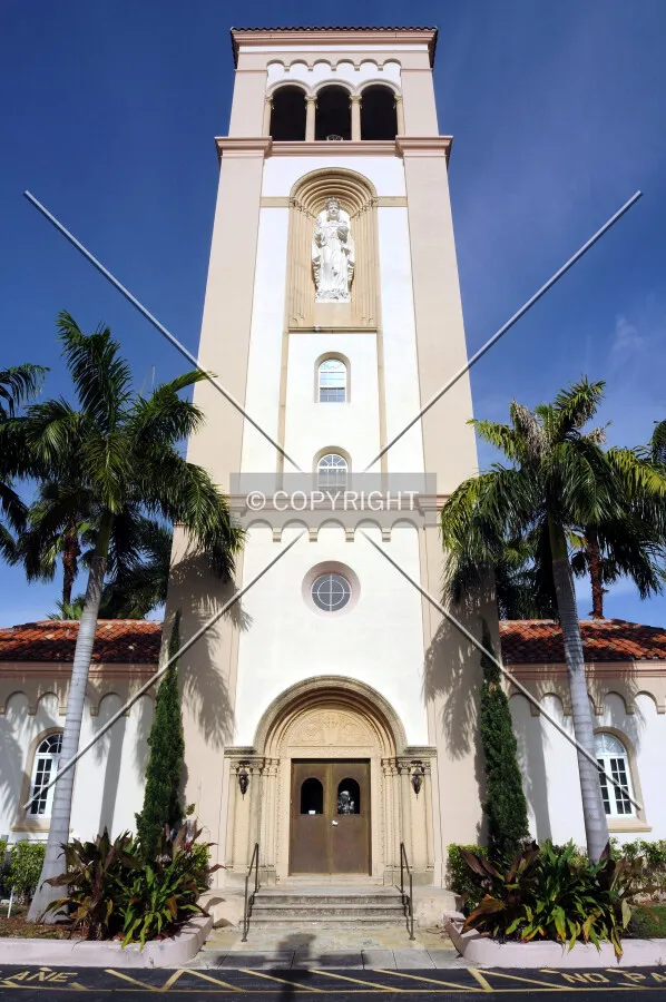 Looking up from the west