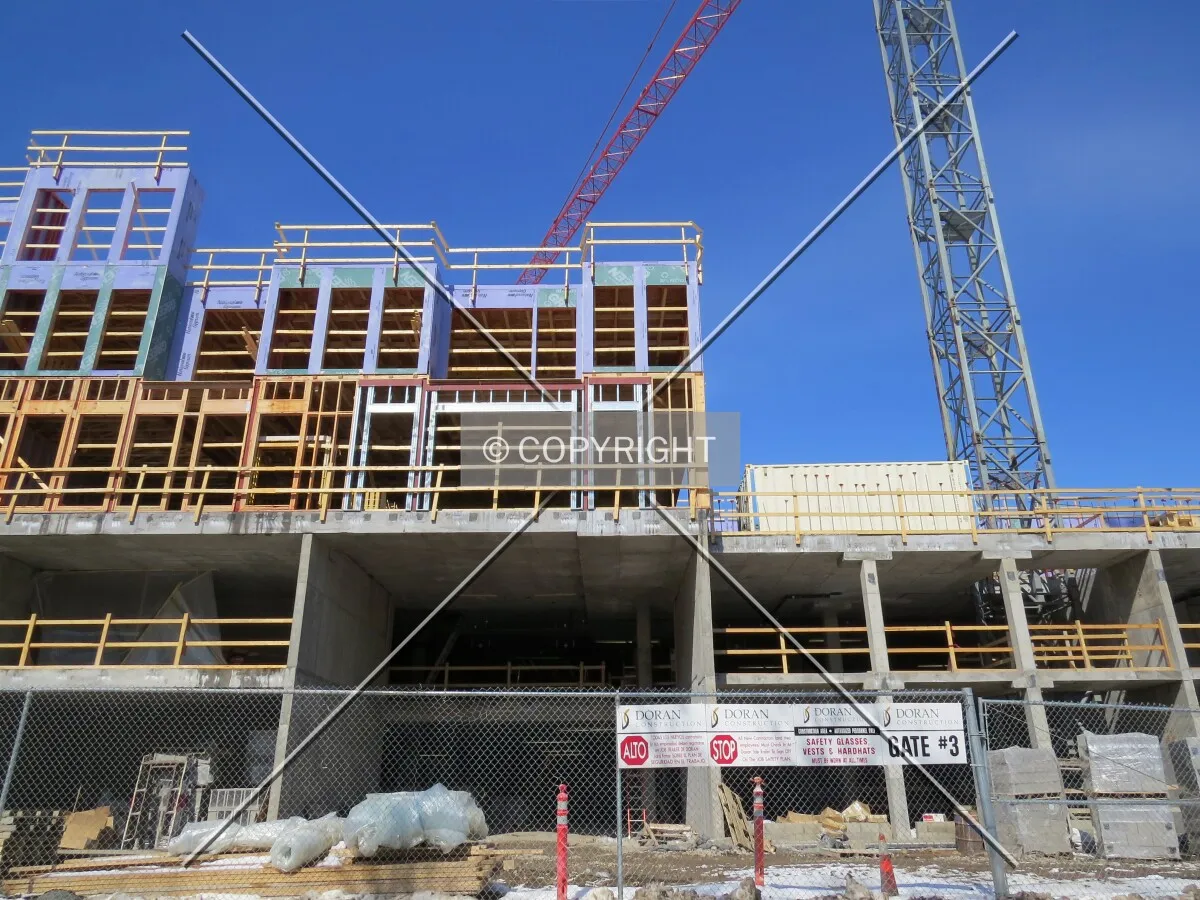 Looking up from Main Street SE