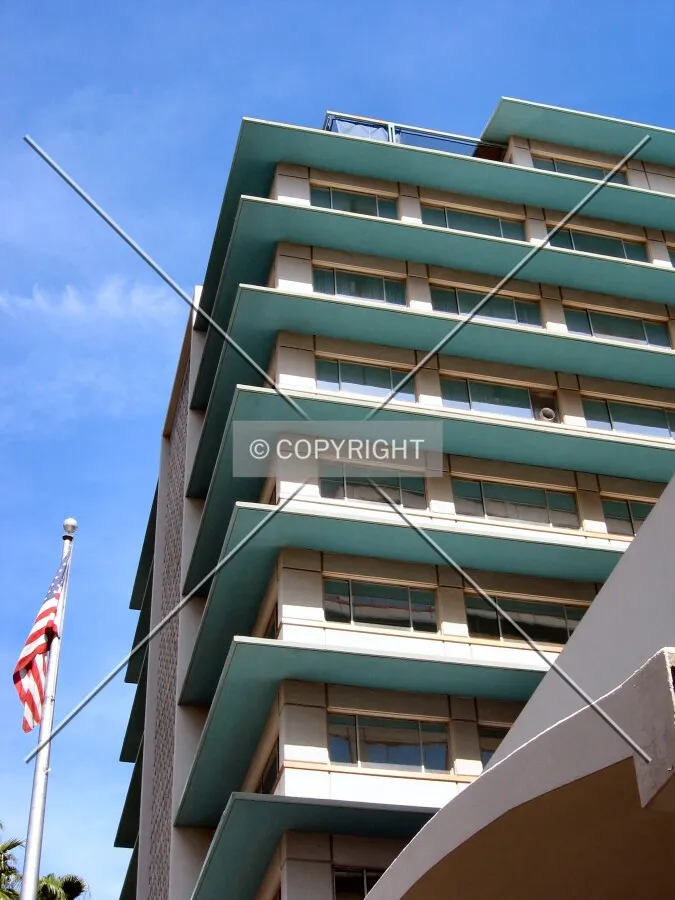 Looking up the southwest corner from the main entrance