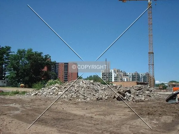 Demolished buildings rubble, from Lyndale Avenue