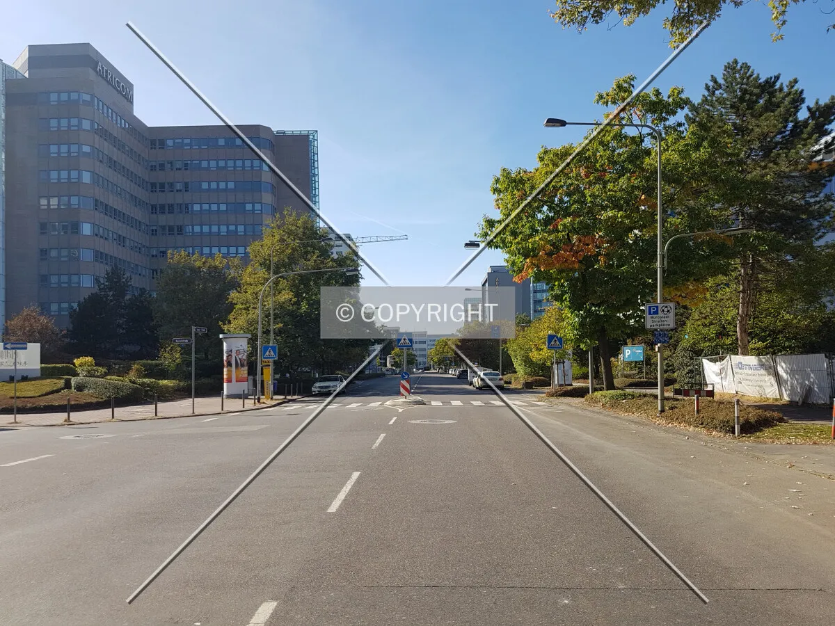 Lyoner Straße in Frankfurt Niederrad